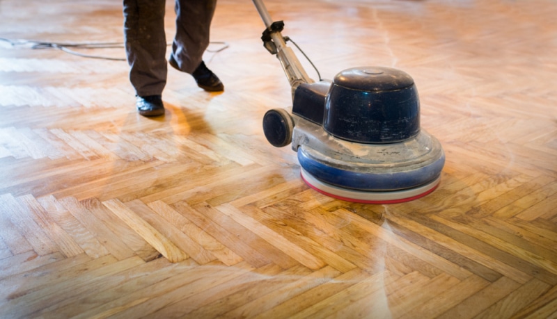 strip and wax the flooring