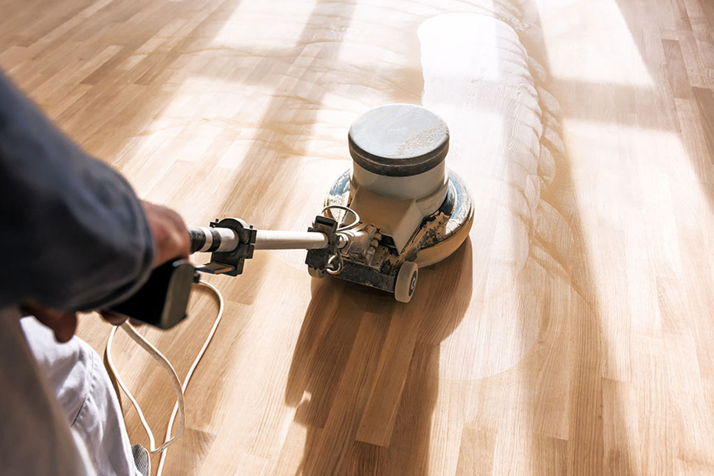 strip and wax the flooring