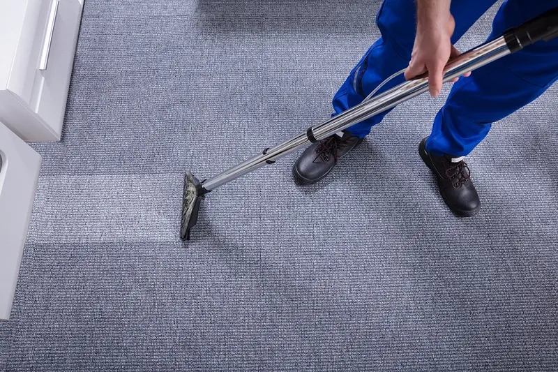Machine Cleaning Carpets In Commercial Space